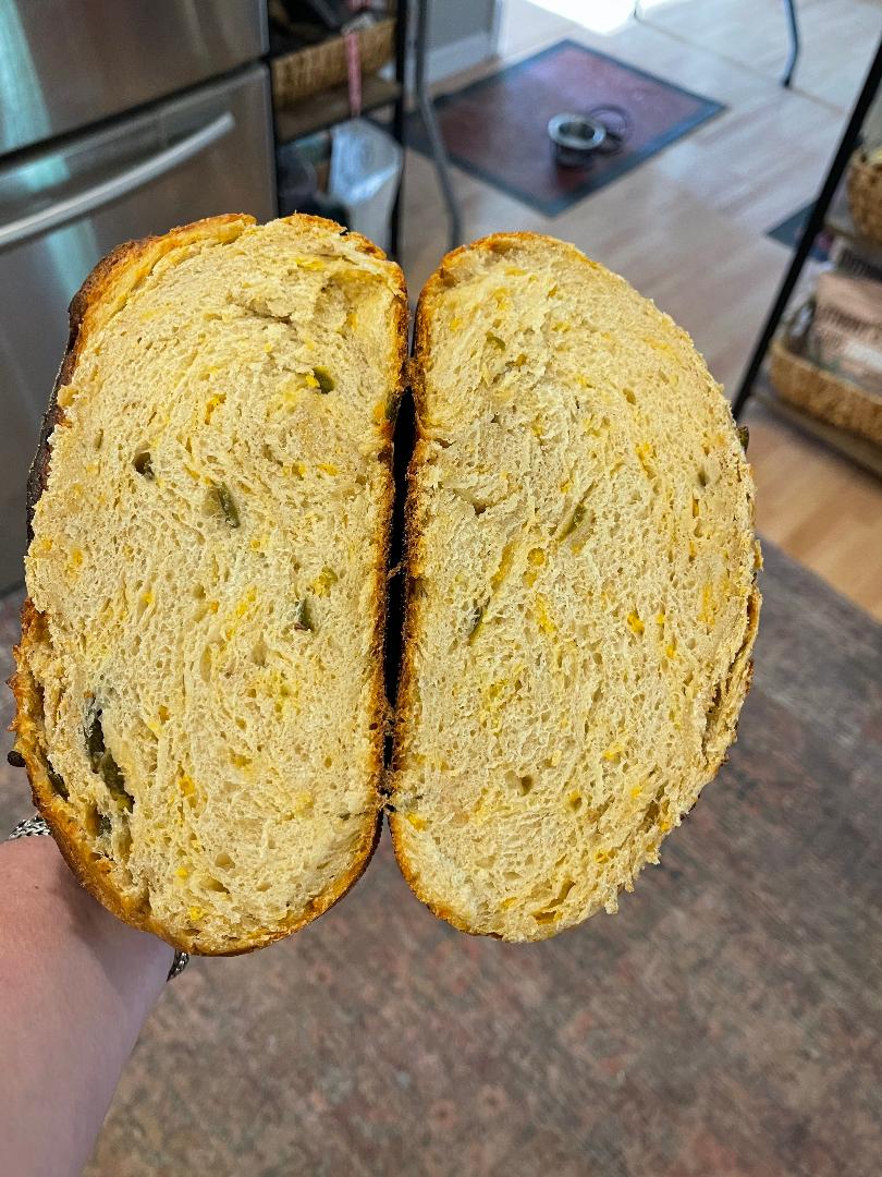 Jalapeno Cheddar Sourdough Boule